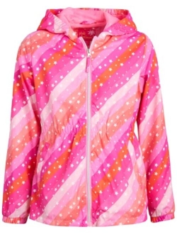 Pink Platinum Girls' Anorak Raincoat Jacket - Lightweight Waterproof Tie Dye Windbreaker