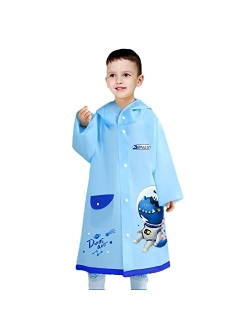 Generic Kids Raincoat Boys Girls Rain Jacket Hooded Dinosaur Poncho Waterproof Coat Outdoor Sports 2-12Years