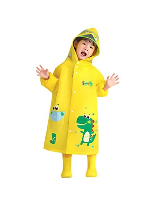 Generic Kids Raincoat Boys Girls Rain Jacket Hooded Dinosaur Poncho Waterproof Coat Outdoor Sports 2-12Years