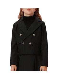 Danna Belle Girls Fall School Uniforms Blazers Long Sleeve Lapel Jacket Suit Size 5-12Years