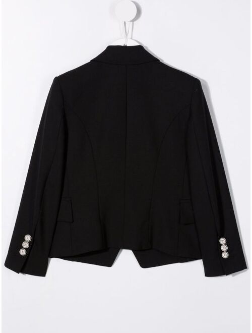 Balmain Kids logo-button double-breasted blazer