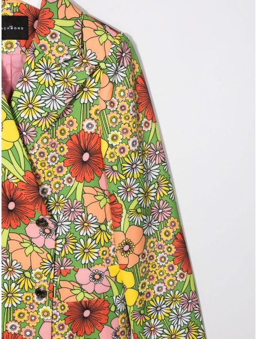 John Richmond Junior TEEN floral-print blazer