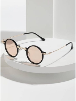 Men Round Frame Fashion Glasses