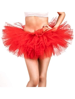 Jane Shine Adult Tutu Skirt, Tulle Tutus for Women, Teens Ballet Skirts Classic 5 Layers