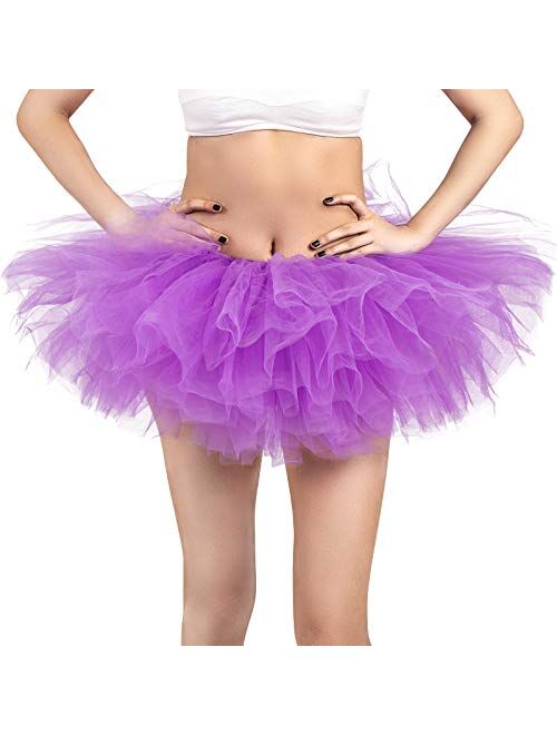 Jane Shine Adult Tutu Skirt, Tulle Tutus for Women, Teens Ballet Skirts Classic 5 Layers