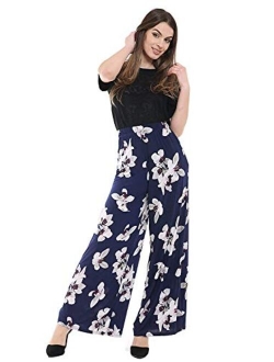 WearAll Plus Size Women's Palazzo Trousers