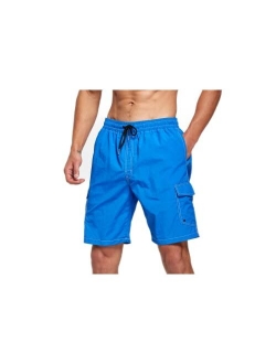 STICKON Mens Swim Trunks Quick Dry Summer Beach Shorts Board Shorts with Pockets