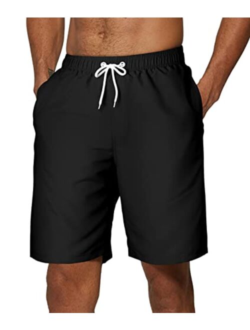 SILKWORLD Men's Swim Trunks Quick Dry Swimsuit Shorts with Pockets