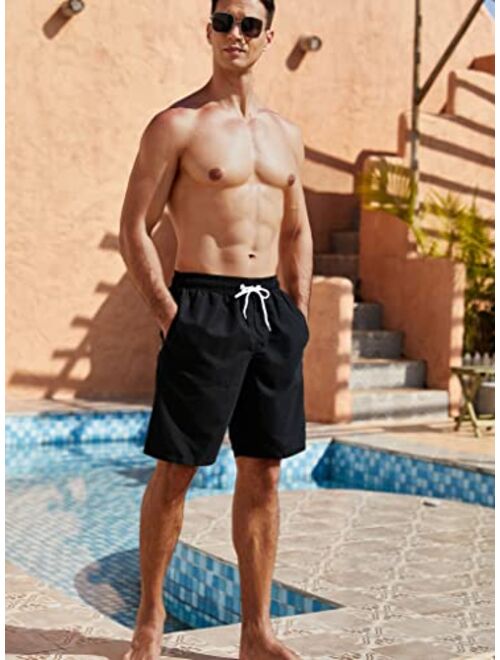 SILKWORLD Men's Swim Trunks Quick Dry Swimsuit Shorts with Pockets