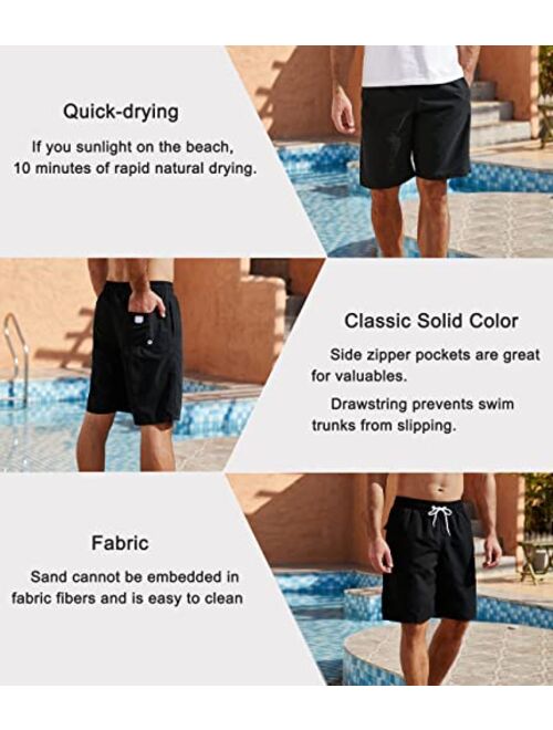 SILKWORLD Men's Swim Trunks Quick Dry Swimsuit Shorts with Pockets