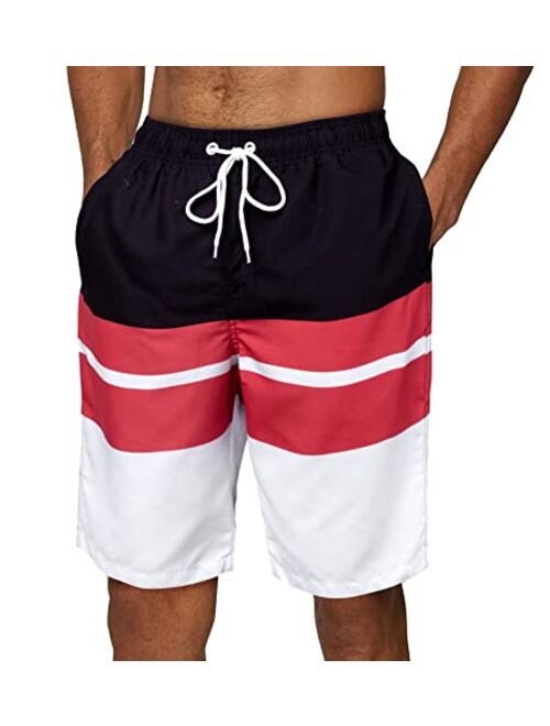 SILKWORLD Men's Swim Trunks Quick Dry Swimsuit Shorts with Pockets