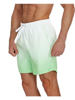 SILKWORLD Mens Swimming Trunks Quick Dry Board Beach Shorts Swimwear with Mesh Lining