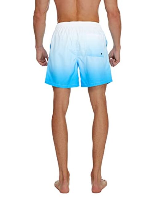 SILKWORLD Mens Swimming Trunks Quick Dry Board Beach Shorts Swimwear with Mesh Lining