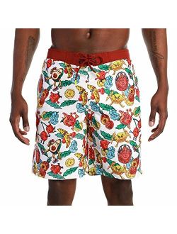 Generic Men's Swim Trunks Quick Dry Print Mesh Lining Swimwear Bathing Suits Elastic Waist Beach Shorts with Pockets