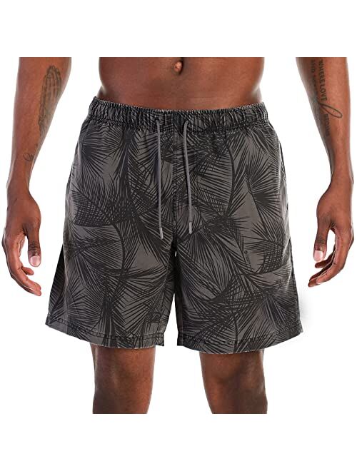 Generic Men's Swim Trunks Quick Dry Print Mesh Lining Swimwear Bathing Suits Elastic Waist Beach Shorts with Pockets