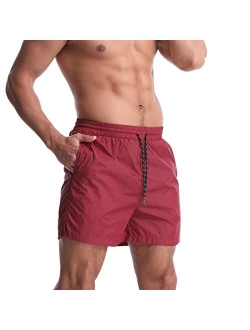 OEBLD Men’s Swim Trunks 5" Shorts Quick Dry Board Shorts Beach Pants with Mesh Lining Swimwear Bathing Suits