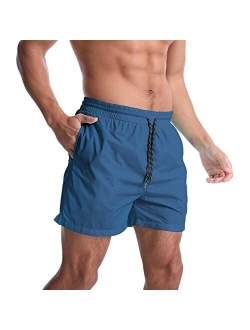 OEBLD Men’s Swim Trunks 5" Shorts Quick Dry Board Shorts Beach Pants with Mesh Lining Swimwear Bathing Suits