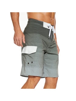 LETSHOLIDAY Men’s Swim Trunks Quick Dry Swimwear Beach Shorts with Side Pockets