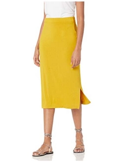 Women's Pull-On Knit Midi Skirt