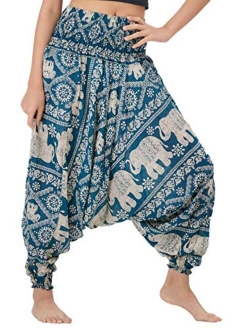 B BANGKOK PANTS Women's Harem Pants Jumpsuit Hippie Clothes