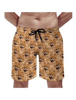 Wayabo Custom Mens Swim Trunks with Faces Quick Dry Surf Board Shorts Personalized Photos Gifts