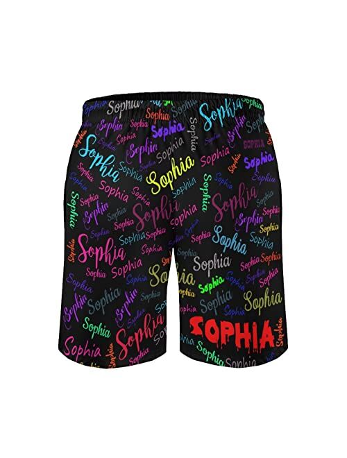 Wayabo Custom Mens Swim Trunks with Faces Quick Dry Surf Board Shorts Personalized Photos Gifts