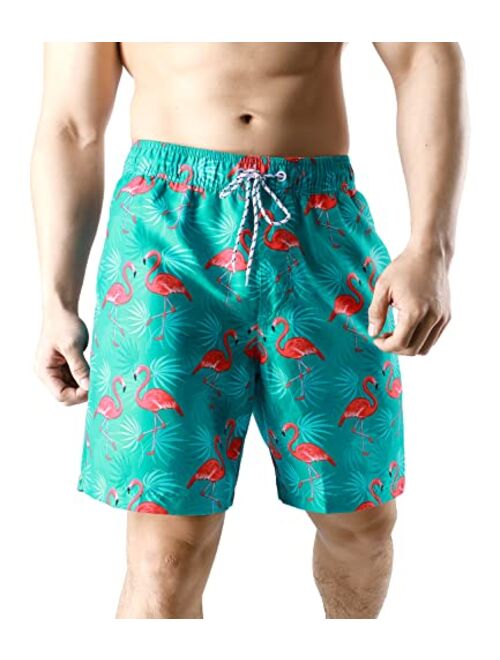 JOTOOK Mens Swimming Trunks Quick Dry Swim Shorts with Mesh Lining Beach Shorts