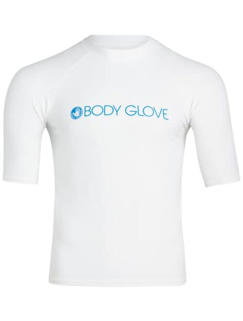 Body Glove Men's Rash Guard - UPF 50+ Quick Dry Fitted Short Sleeve Swim Shirt (S-XXL)