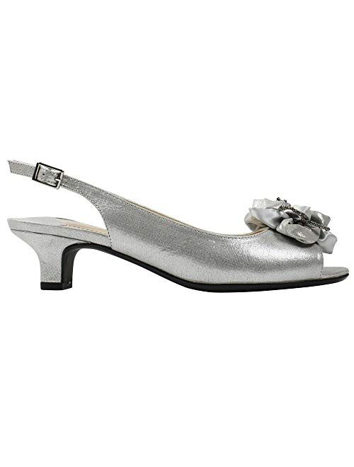 J. Renee Women's Leonelle Low Heel Open Toe Slingback