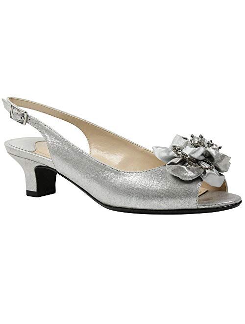 J. Renee Women's Leonelle Low Heel Open Toe Slingback