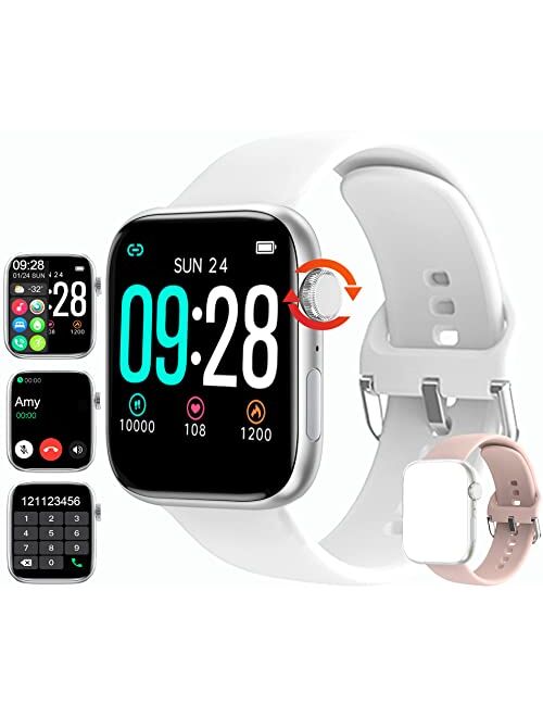 feifuns Smart Watch Answer Make Call, Smartwatch for Android iOS Phones with Call Text, Life Water-Resistant Heart Rate Blood Pressure SpO2 Pedometer Sleep Tracker Smart 