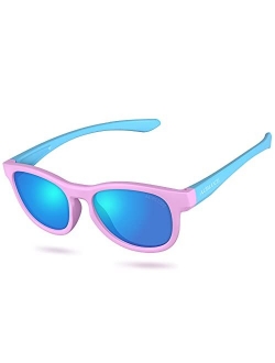 ACBLUCE Kids Polarized Sports Sunglasses TPEE for Girls Boys Youth Children Age 5-13 with UV Protection