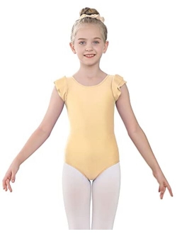 Speerise Girls Short Sleeve Leotard with Ruffle for Ballet Dance