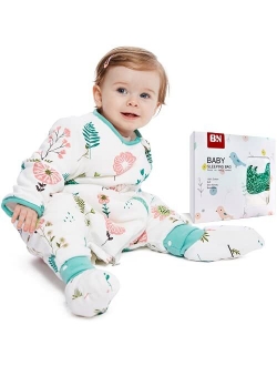 B&N BN Infant Long Sleeve Sleep Sack Cotton, Unisex Sleep Sacks with 2 Way Zipper,Warm Wearable Blanket Baby for 6 months-5T