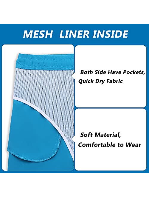 Biwisy Mens Swim Trunks Quick Dry Swim Shorts with Mesh Lining Funny Beach Shorts