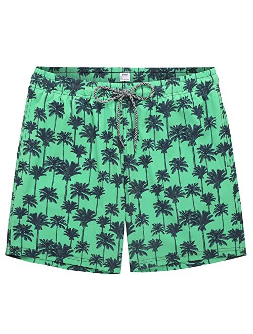 Biwisy Mens Swim Trunks Quick Dry Swim Shorts with Mesh Lining Funny Beach Shorts