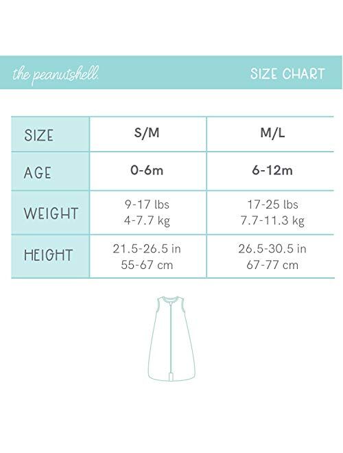 The Peanutshell Wearable Blanket Sleep Sack for Baby Girls, Pink Moon & Celestial, Sizes up to 12 Months