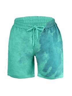 Heewtos Boys and Men's Color Changing Cool Swim Trunks with Pockets Quick Dry Beach Shorts (Blue to Green,3X-Large)