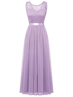 BeryLove Women's Short Floral Lace Bridesmaid Dress A-line Swing Party Dress