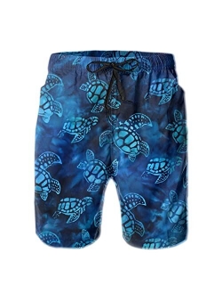 Hevborpe Men Summer Quick Dry Durable Swim Trunks with Pockets Swimwear