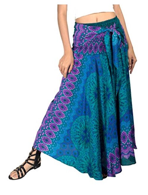 Joob Joob Long Boho Skirts for Women - Bohemian Hippie Maxi Skirt