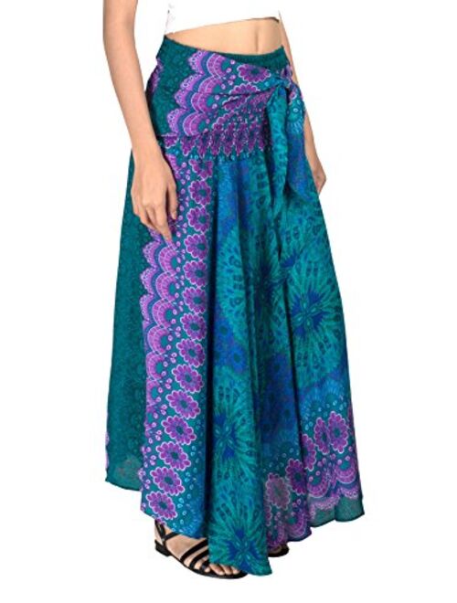 Joob Joob Long Boho Skirts for Women - Bohemian Hippie Maxi Skirt