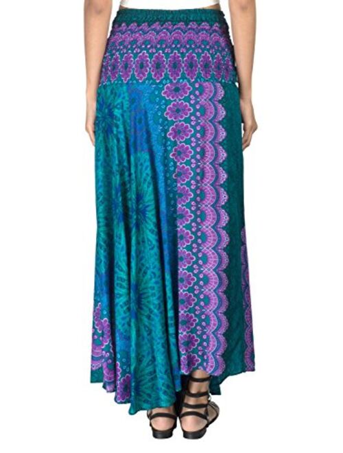 Joob Joob Long Boho Skirts for Women - Bohemian Hippie Maxi Skirt