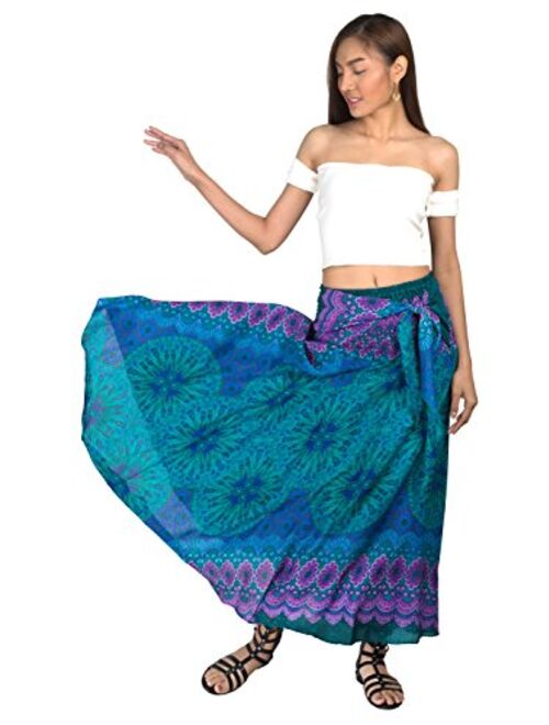 Joob Joob Long Boho Skirts for Women - Bohemian Hippie Maxi Skirt