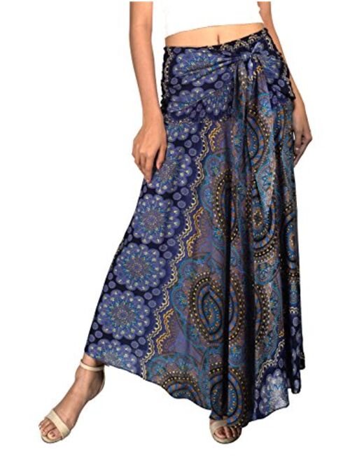 Joob Joob Long Boho Skirts for Women - Bohemian Hippie Maxi Skirt