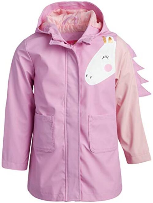 Pink Platinum Girls' Rain Jacket - Lightweight Waterproof Unicorn Windbreaker Slicker Shell Raincoat (Toddler/Little Girl)