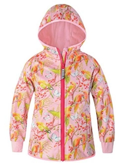 Therm Girls Rain Jacket, Ultra-Soft Kids Raincoat - Waterproof Fleece Lined Coat