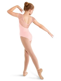 Mirella Girls Soft Mesh Cap Sleeve Dance Leotard