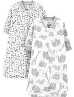 Unisex Babies' Microfleece Sleepbag Wearable Blanket, Pack of 2