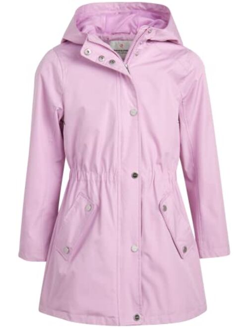 URBAN REPUBLIC Girls' Raincoat - Waterproof Slicker Shell Windbreaker Rain Jacket (7-16)